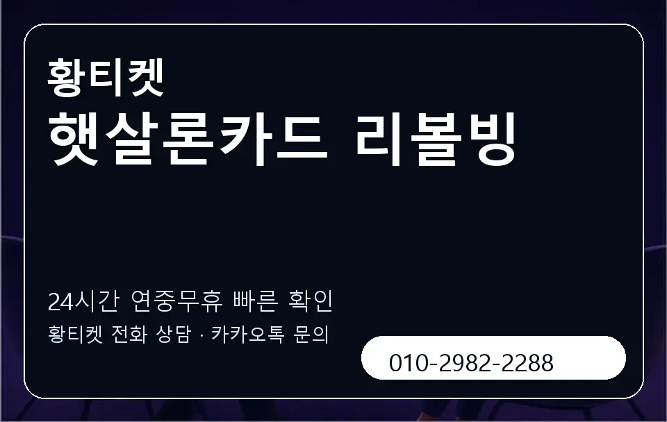 햇살론카드 리볼빙 황티켓 캐러셀 2