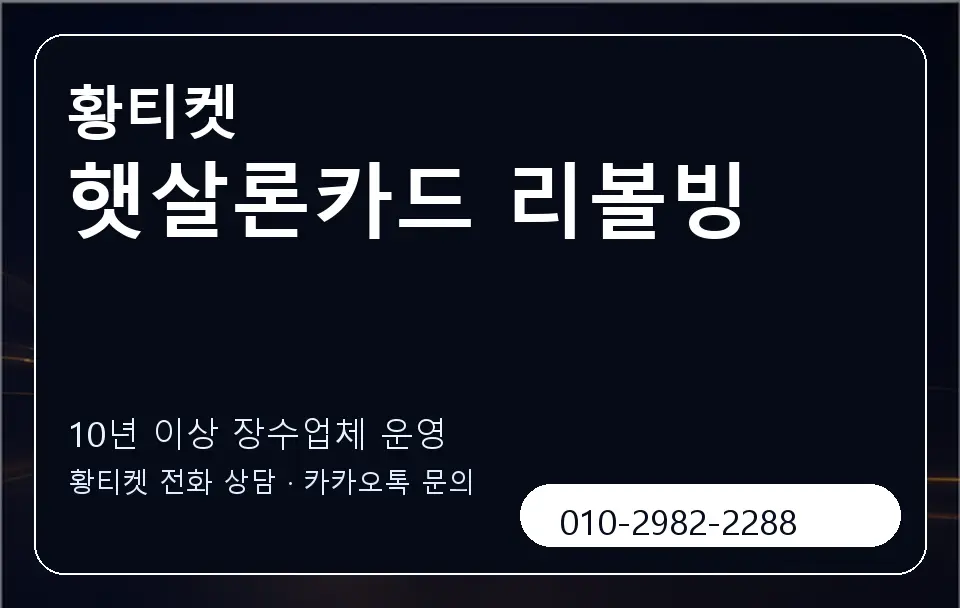 햇살론카드 리볼빙 황티켓 캐러셀 5