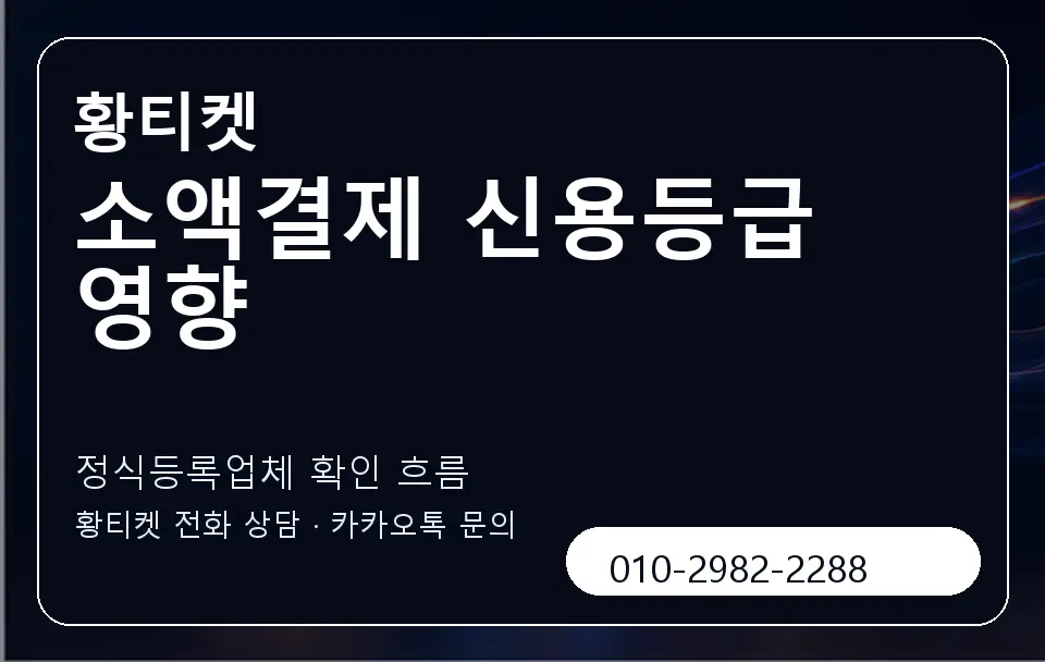 소액결제 신용등급 영향 황티켓 캐러셀 4