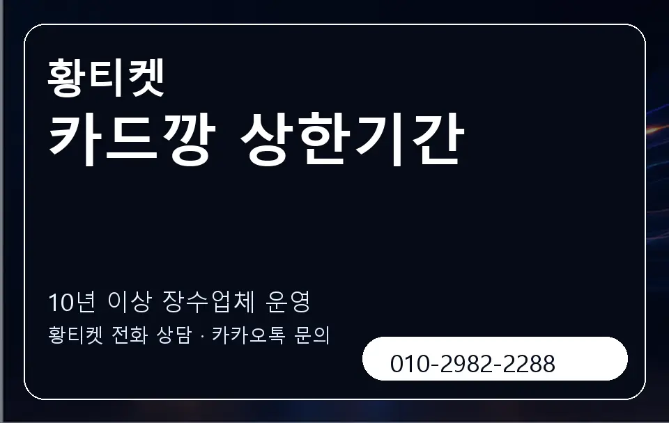 카드깡 상한기간 황티켓 캐러셀 5