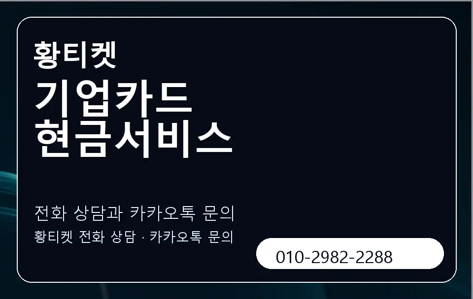 기업카드 현금서비스 황티켓 캐러셀 1