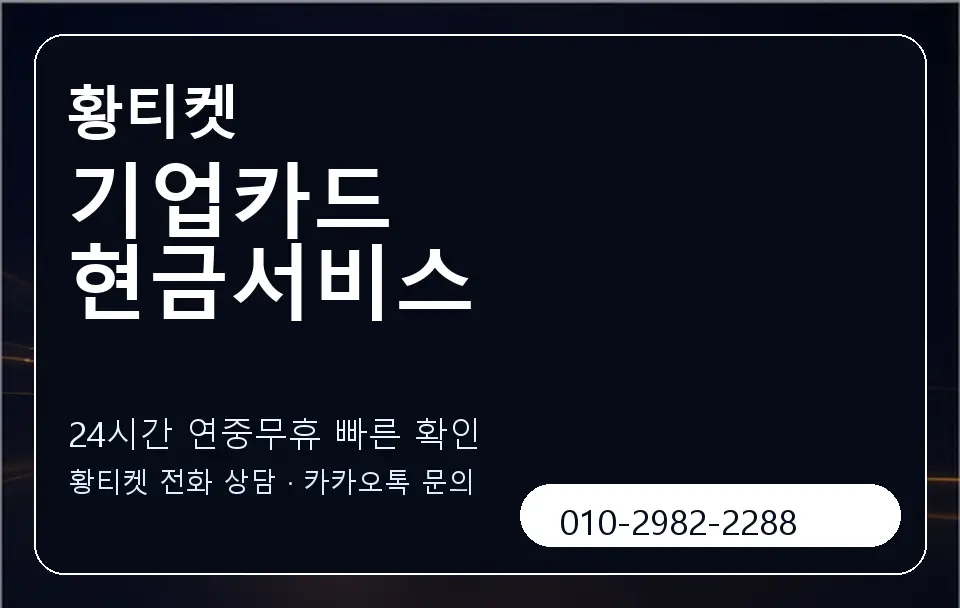 기업카드 현금서비스 황티켓 캐러셀 2