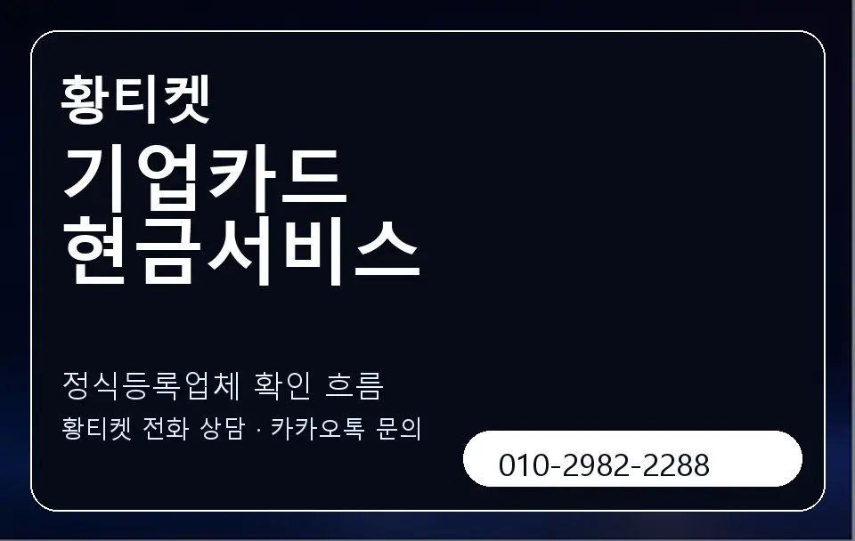 기업카드 현금서비스 황티켓 캐러셀 4