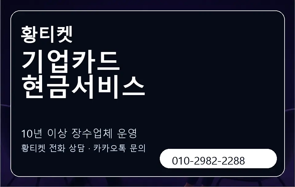 기업카드 현금서비스 황티켓 캐러셀 5