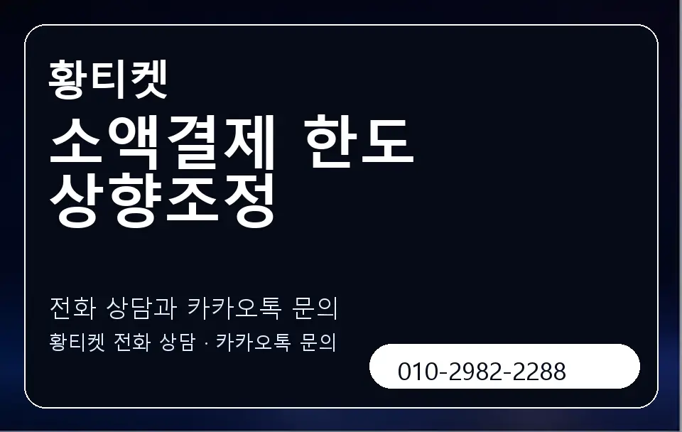 소액결제 한도 상향조정 황티켓 캐러셀 1