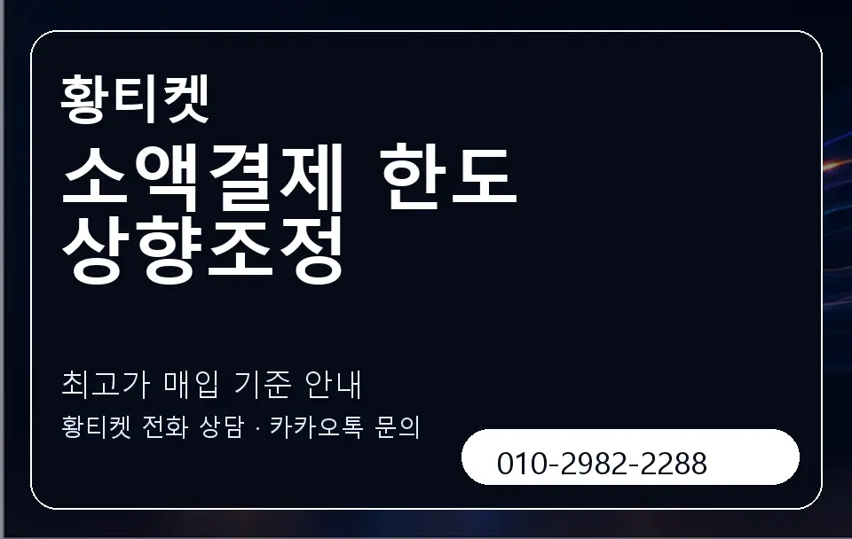 소액결제 한도 상향조정 황티켓 캐러셀 3
