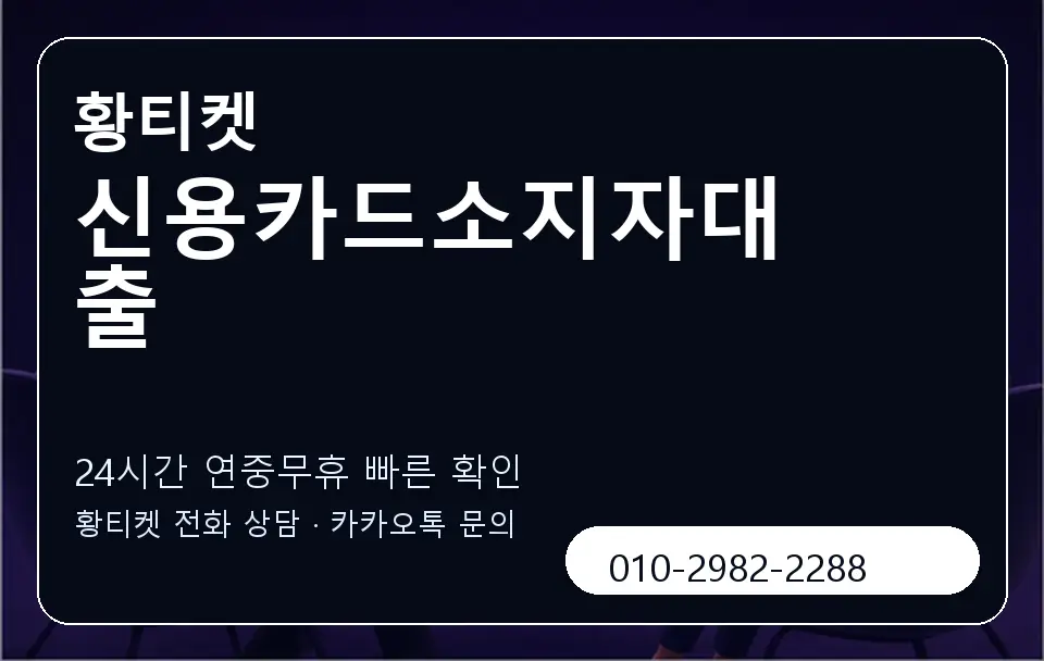 신용카드소지자대출 황티켓 캐러셀 2