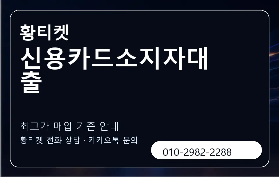 신용카드소지자대출 황티켓 캐러셀 3