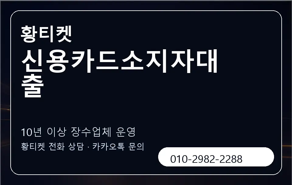 신용카드소지자대출 황티켓 캐러셀 5