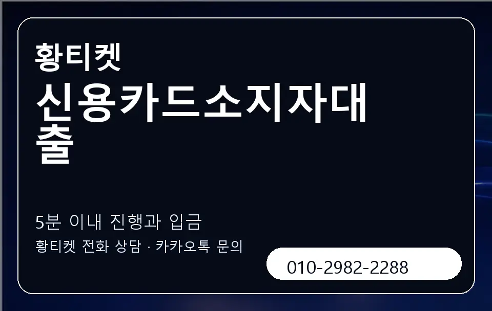 신용카드소지자대출 황티켓 캐러셀 6