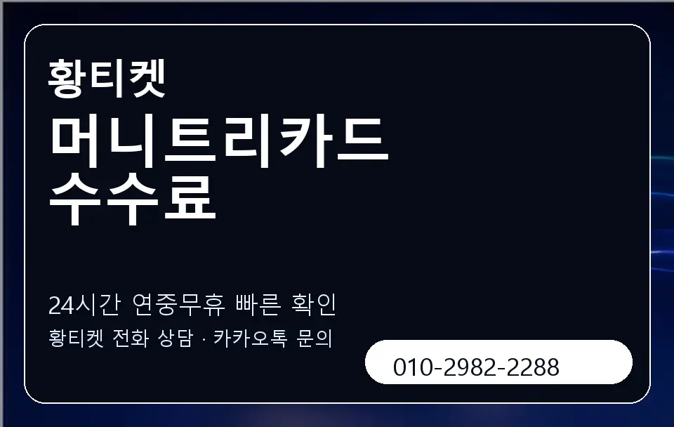 머니트리카드 수수료 황티켓 캐러셀 2