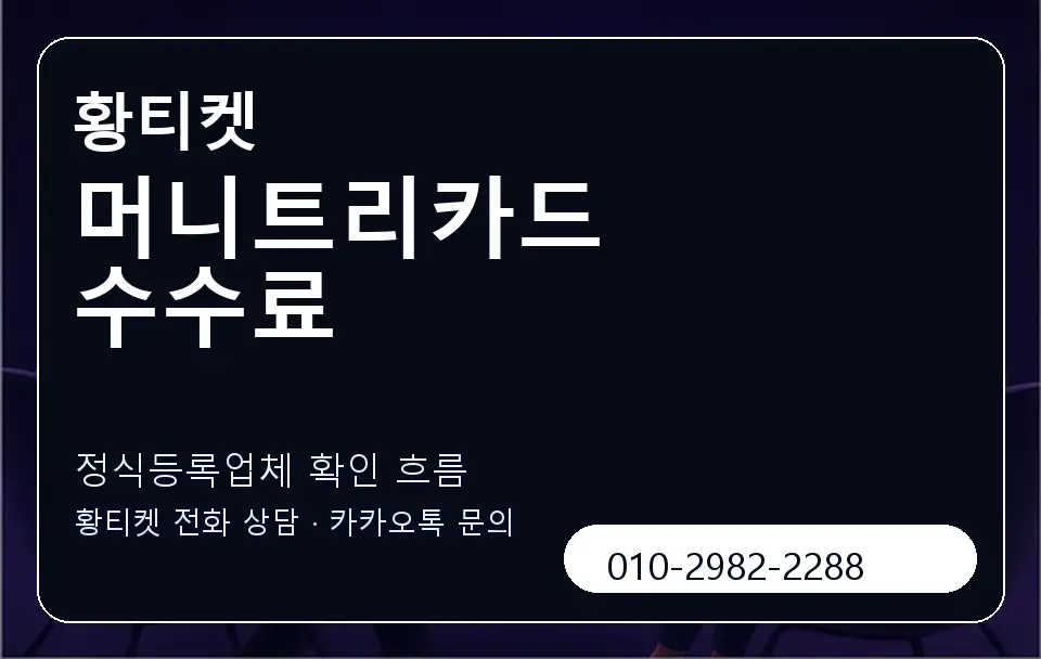 머니트리카드 수수료 황티켓 캐러셀 4