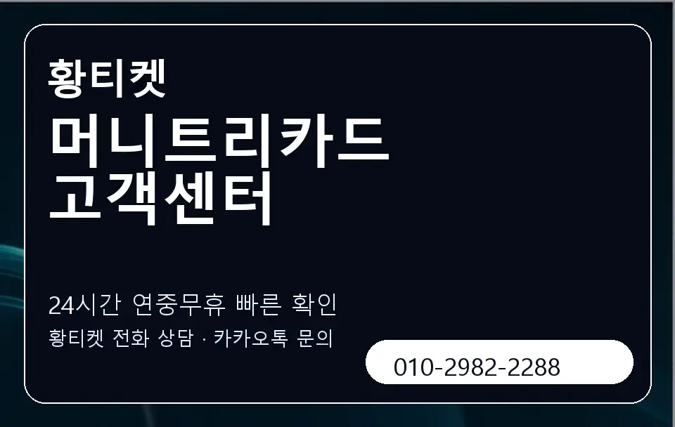 머니트리카드 고객센터 황티켓 캐러셀 2