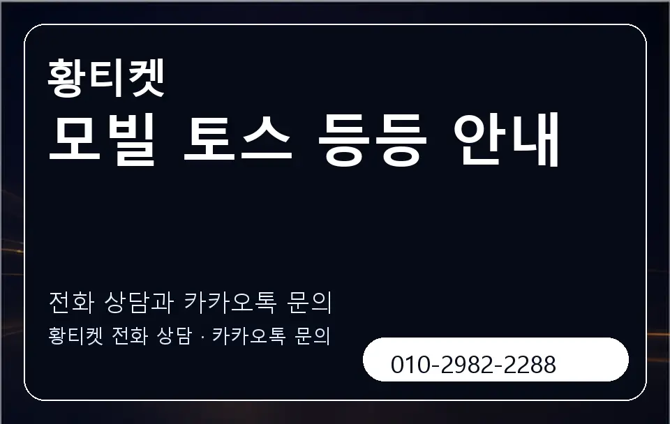 모빌 토스 등등 안내 황티켓 캐러셀 1