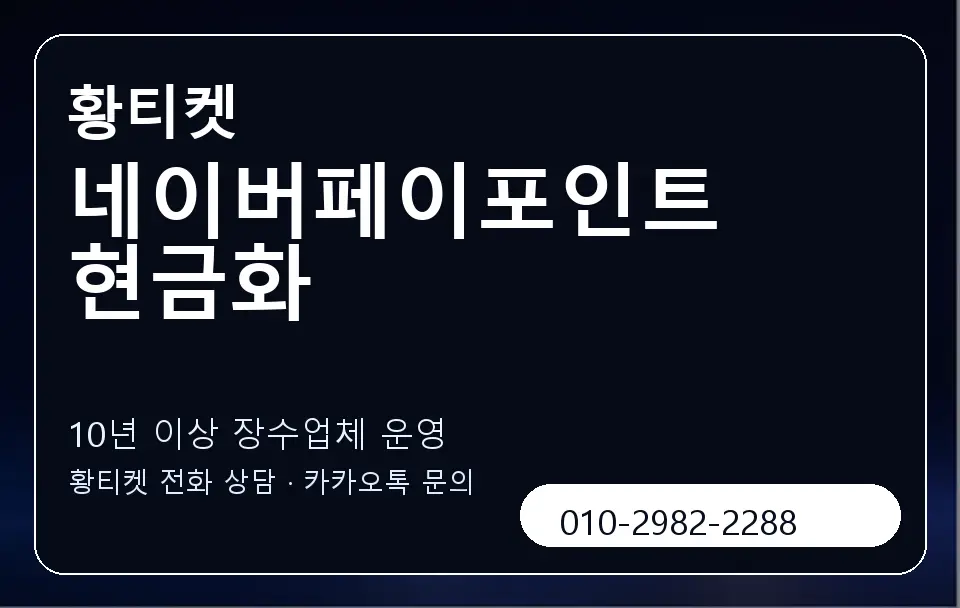 네이버페이포인트현금화 황티켓 캐러셀 5