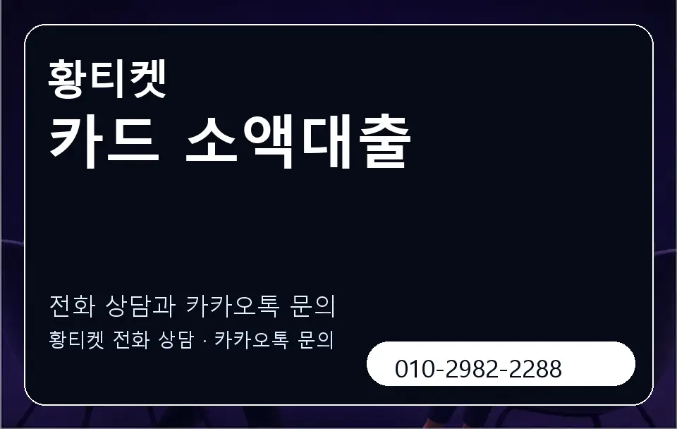 카드 소액대출 황티켓 캐러셀 1