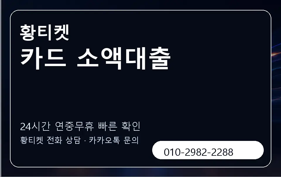 카드 소액대출 황티켓 캐러셀 2