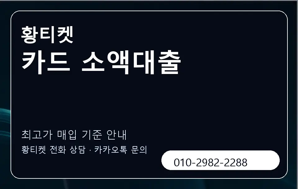 카드 소액대출 황티켓 캐러셀 3