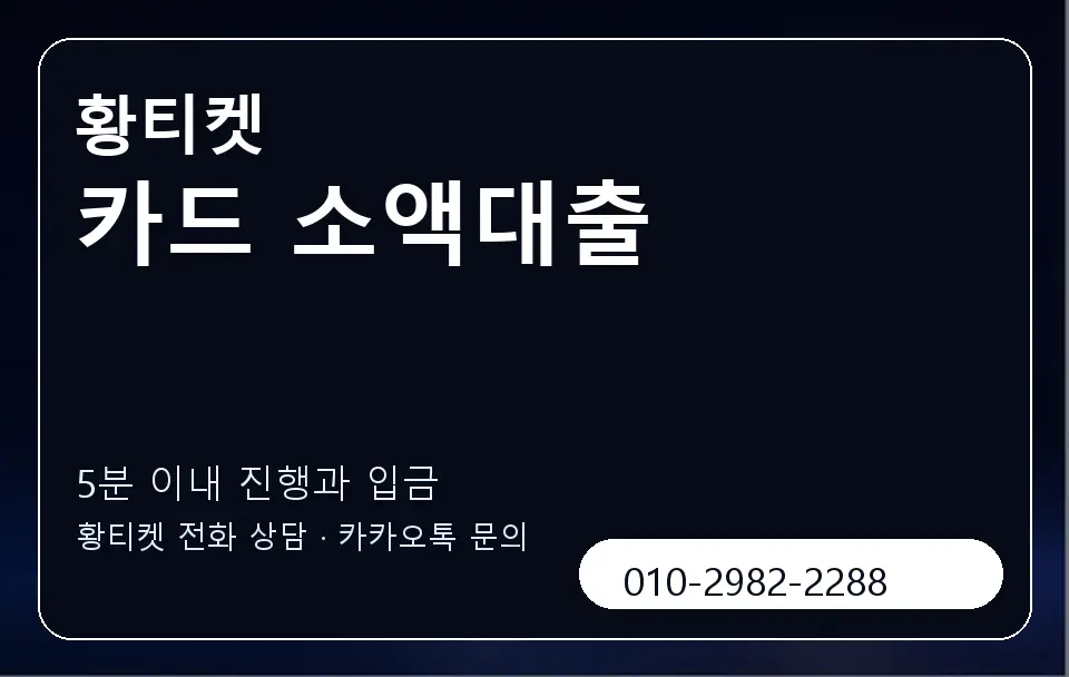카드 소액대출 황티켓 캐러셀 6