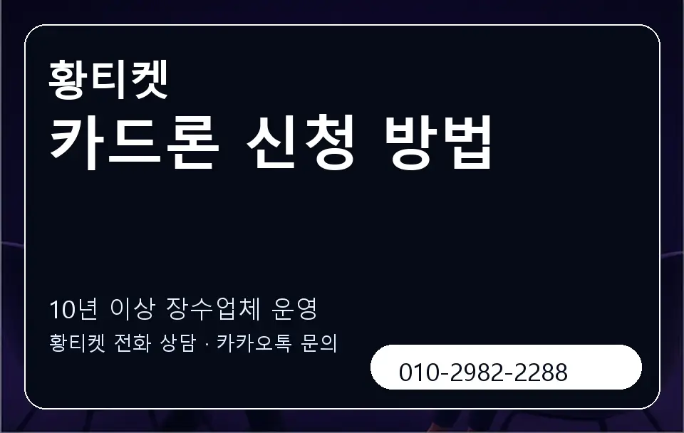 카드론 신청 방법 황티켓 캐러셀 5