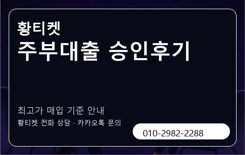주부대출 승인후기 황티켓 캐러셀 3