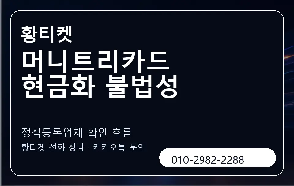 머니트리카드 현금화 불법성 황티켓 캐러셀 4