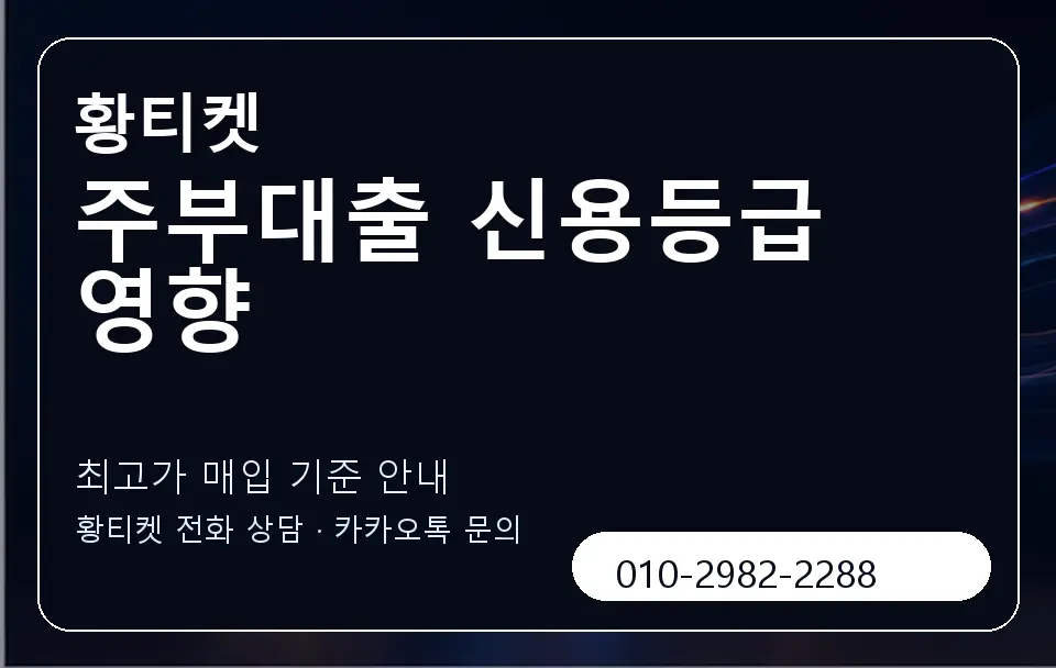 주부대출 신용등급 영향 황티켓 캐러셀 3