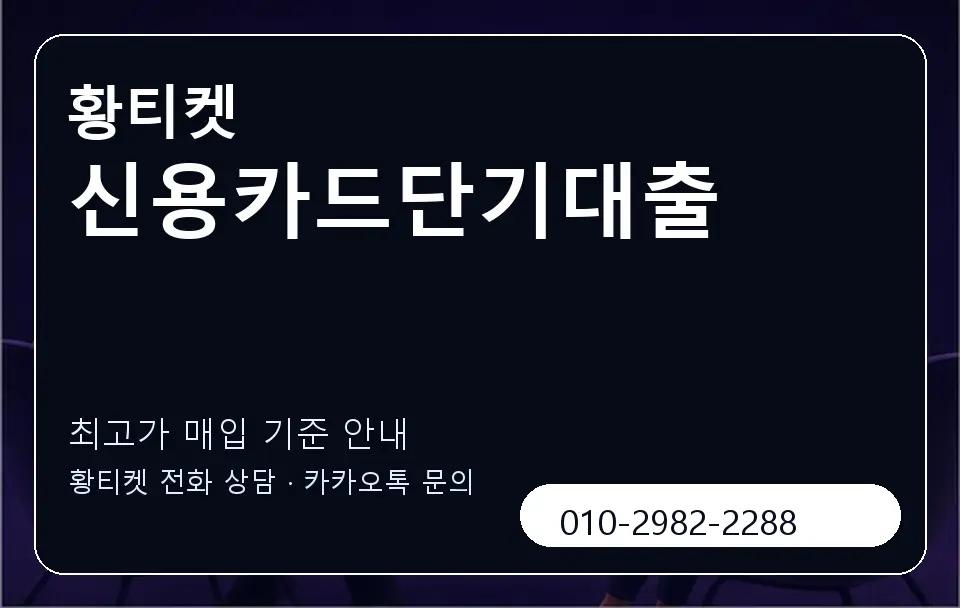 신용카드단기대출 황티켓 캐러셀 3