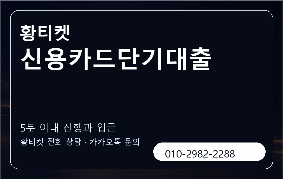 신용카드단기대출 황티켓 캐러셀 6