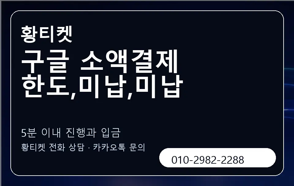구글 소액결제 한도,미납,미납 황티켓 캐러셀 6