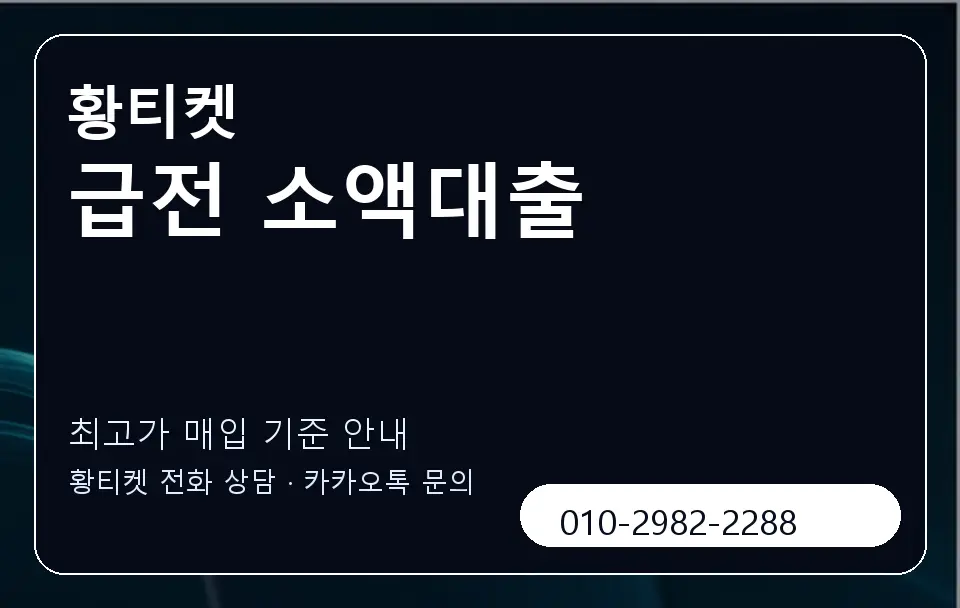 급전 소액대출 황티켓 캐러셀 3