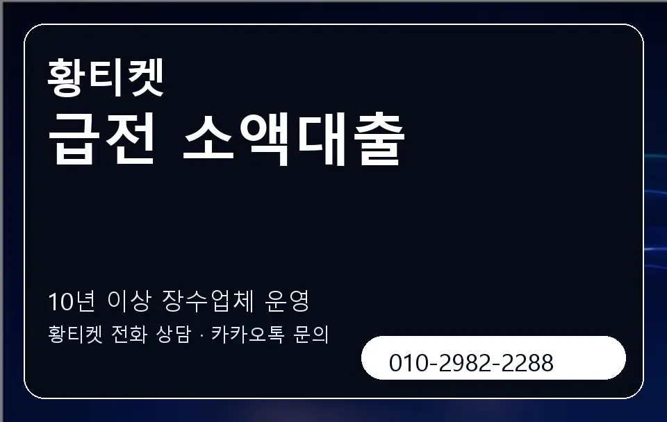 급전 소액대출 황티켓 캐러셀 5