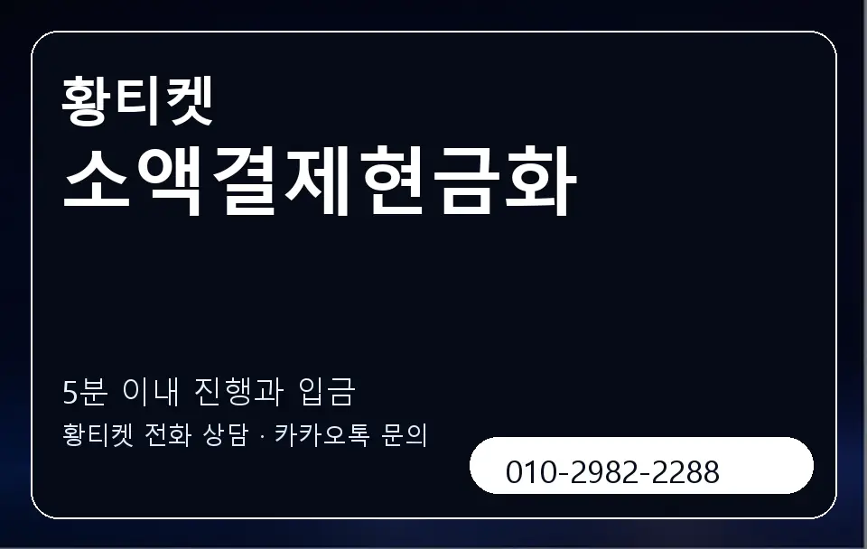소액결제현금화 황티켓 캐러셀 6