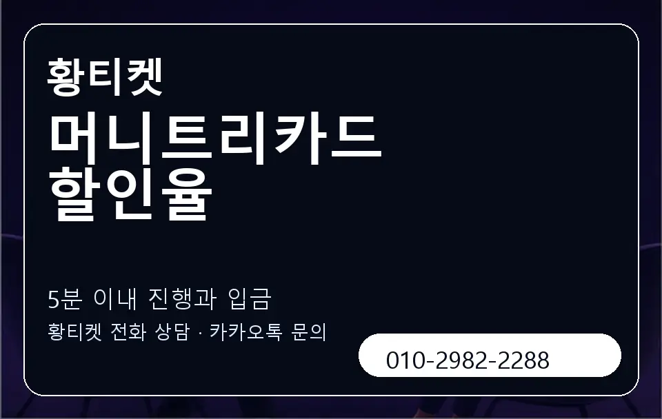 머니트리카드 할인율 황티켓 캐러셀 6