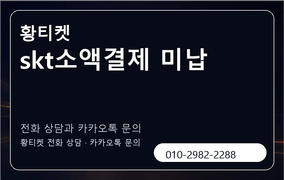 skt소액결제 미납 황티켓 캐러셀 1