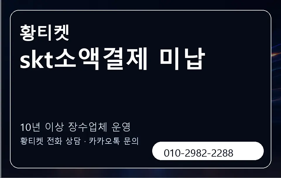 skt소액결제 미납 황티켓 캐러셀 5