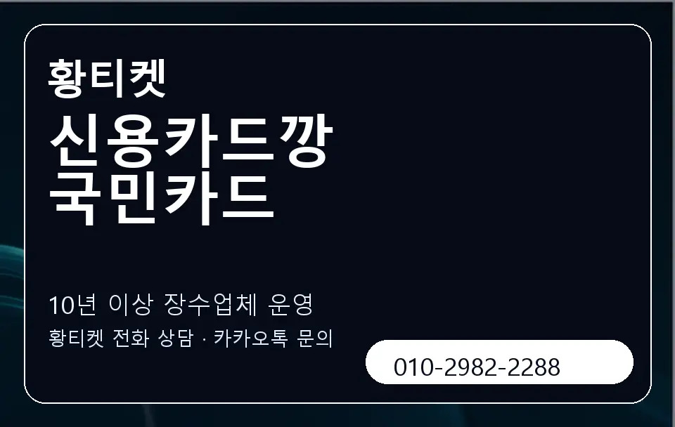 신용카드깡 국민카드 황티켓 캐러셀 5