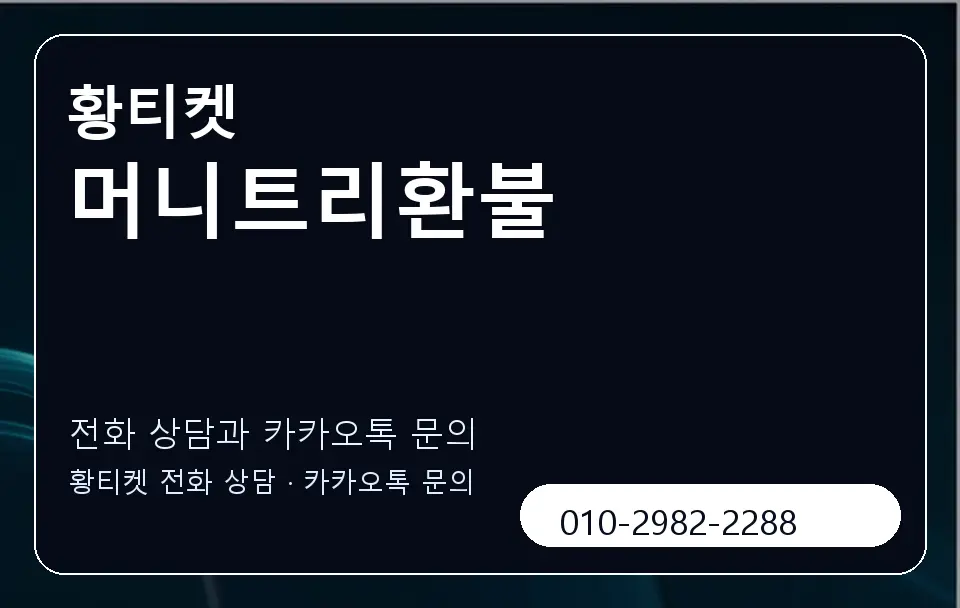 머니트리환불 황티켓 캐러셀 1