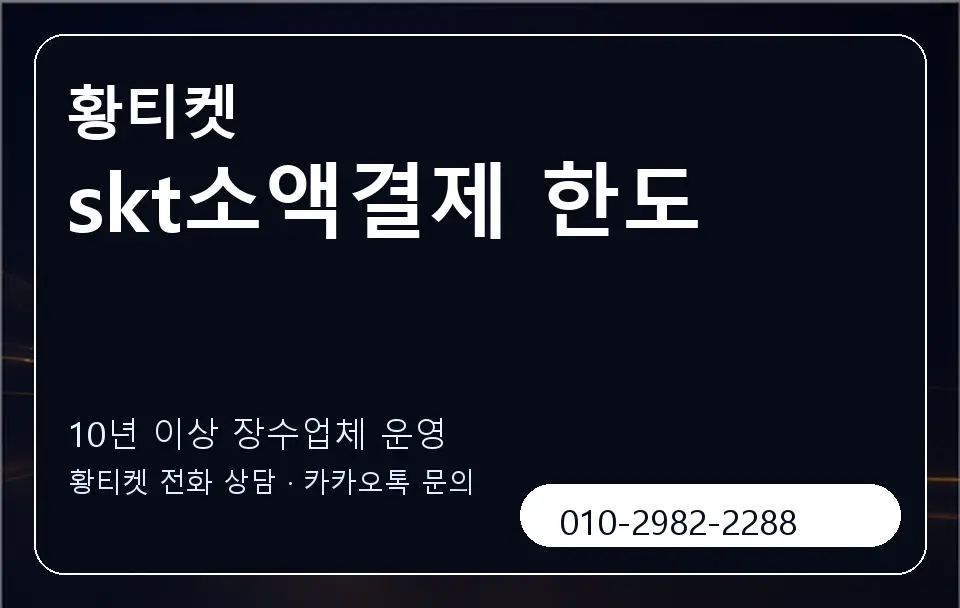 skt소액결제 한도 황티켓 캐러셀 5