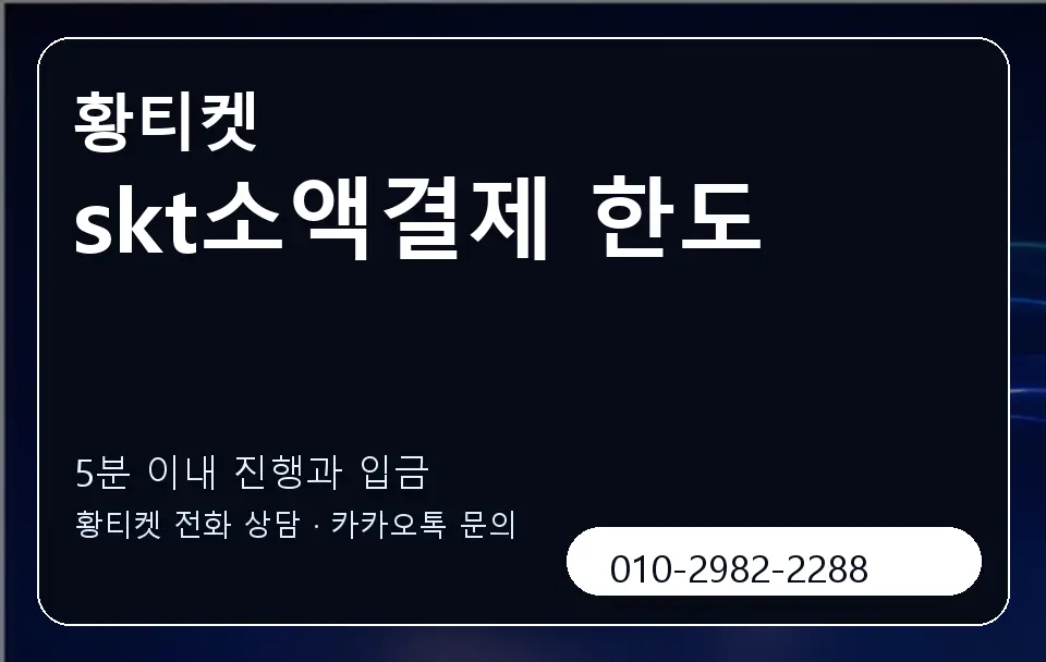 skt소액결제 한도 황티켓 캐러셀 6