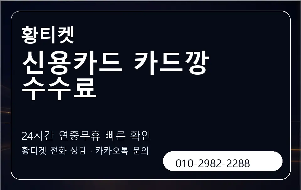 신용카드 카드깡 수수료 황티켓 캐러셀 2