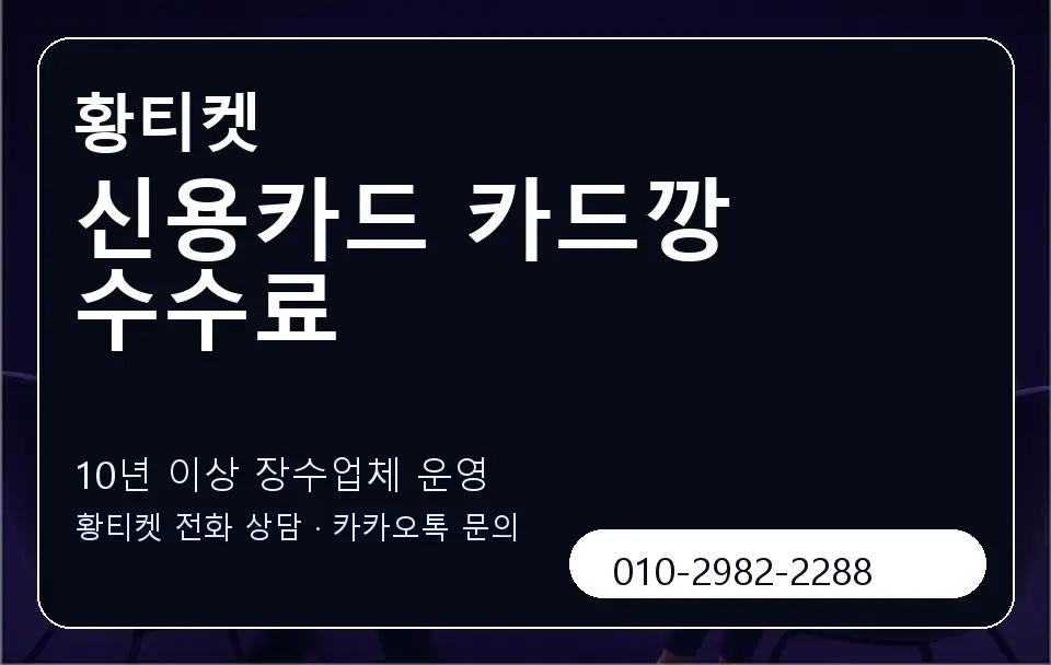 신용카드 카드깡 수수료 황티켓 캐러셀 5