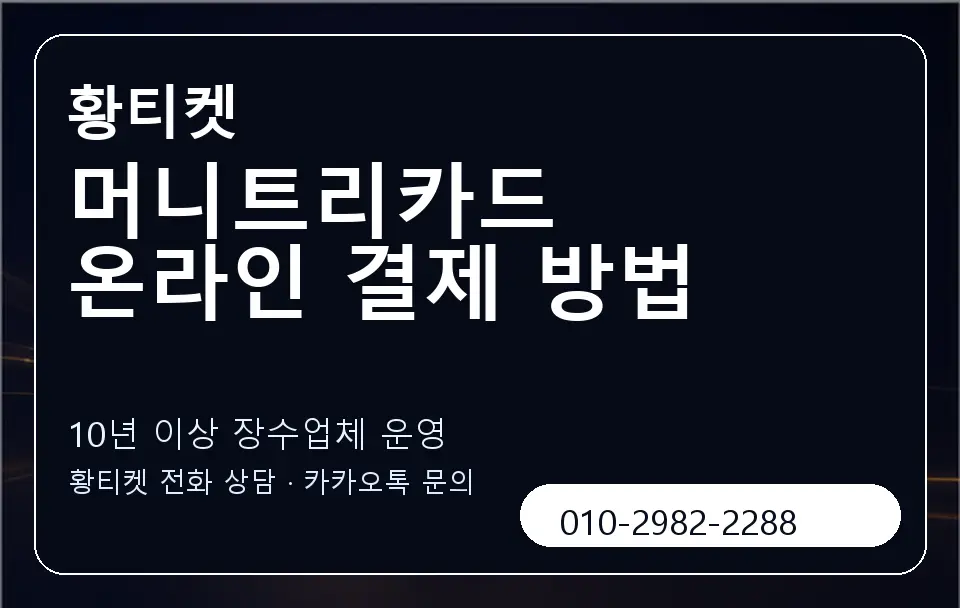머니트리카드 온라인 결제 방법 황티켓 캐러셀 5