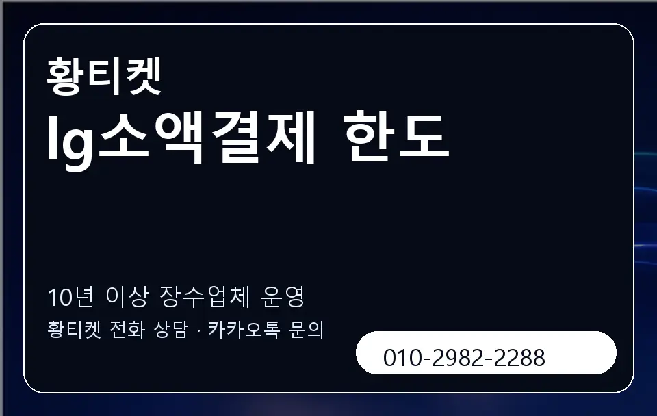 lg소액결제 한도 황티켓 캐러셀 5