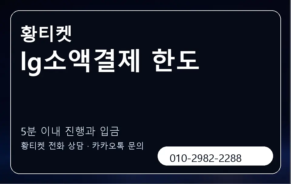 lg소액결제 한도 황티켓 캐러셀 6