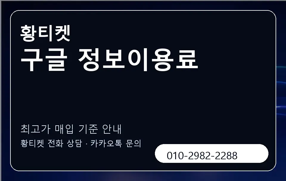 구글 정보이용료 황티켓 캐러셀 3