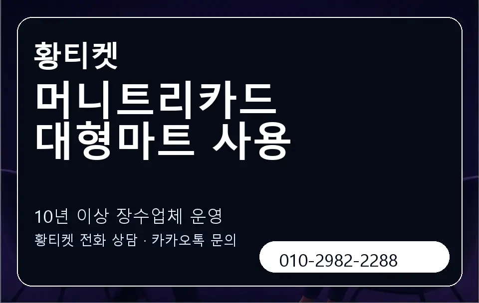 머니트리카드 대형마트 사용 황티켓 캐러셀 5