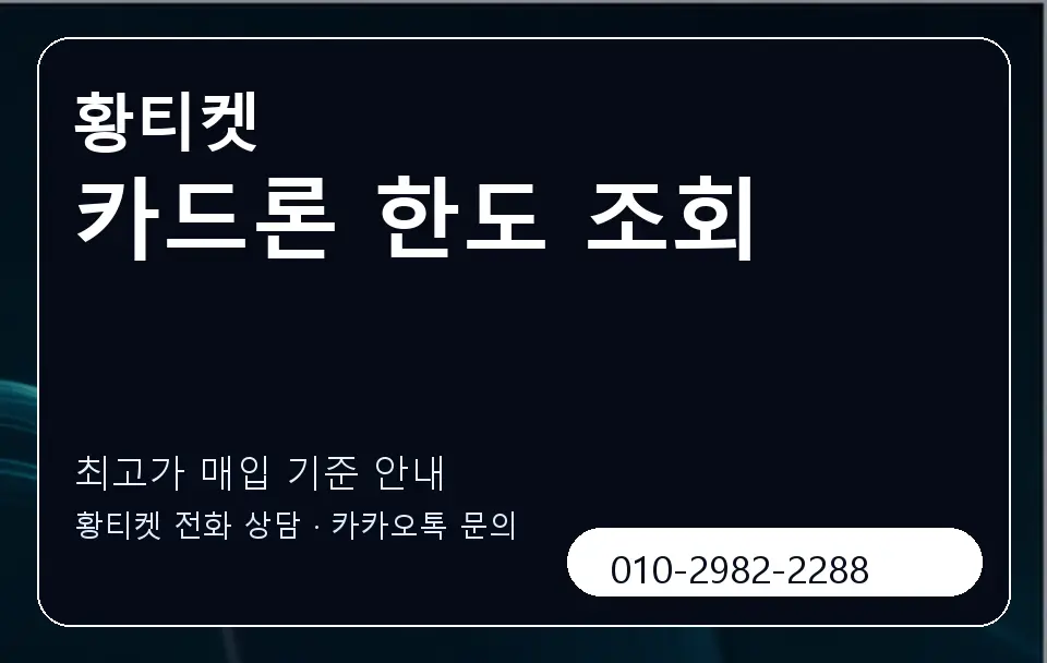 카드론 한도 조회 황티켓 캐러셀 3