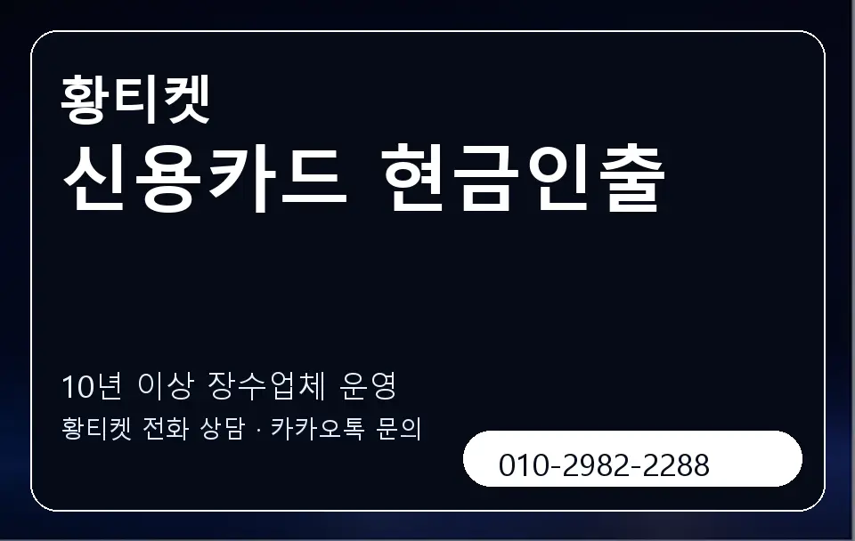 신용카드 현금인출 황티켓 캐러셀 5