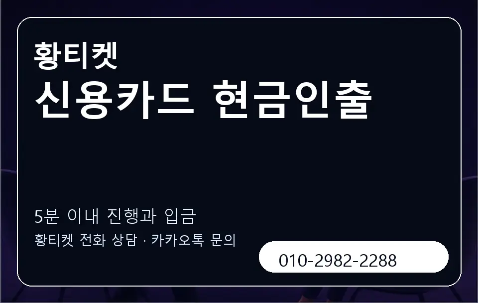 신용카드 현금인출 황티켓 캐러셀 6